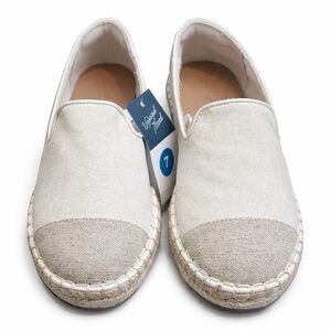 Universal Thread Skipper Espadrille Flats Cream Beige 7 NEW With Tags